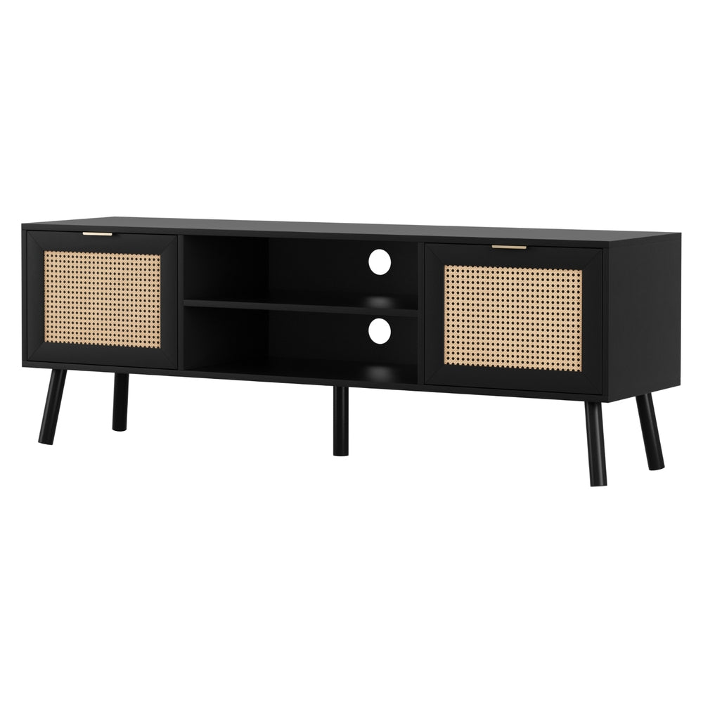 150cm Black TV Unit Storage Cabinet