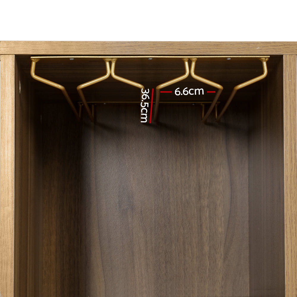 ANYA Dark Oak Buffet Sideboard with Wine Rack