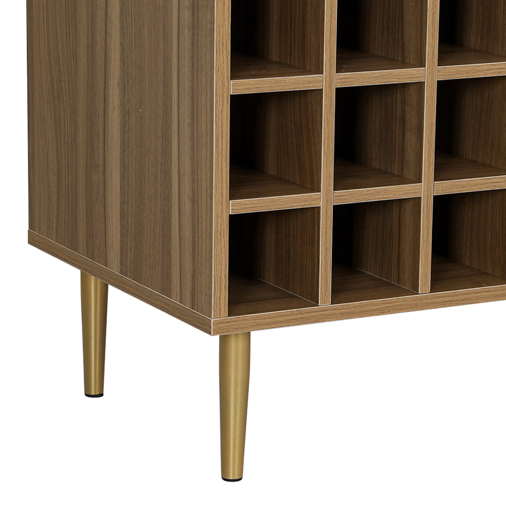 ANYA Dark Oak Buffet Sideboard with Wine Rack