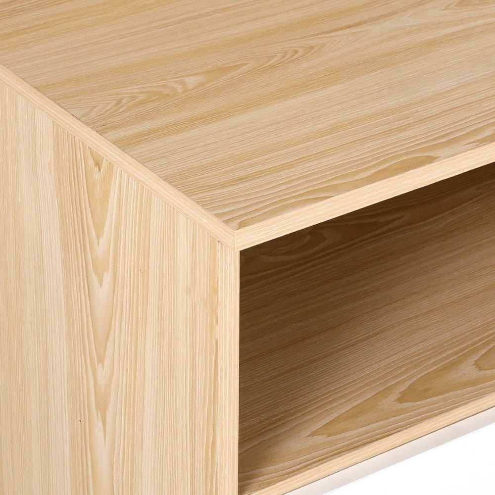Artiss Office Desk 120cm Bookshelf Drawer White Oak