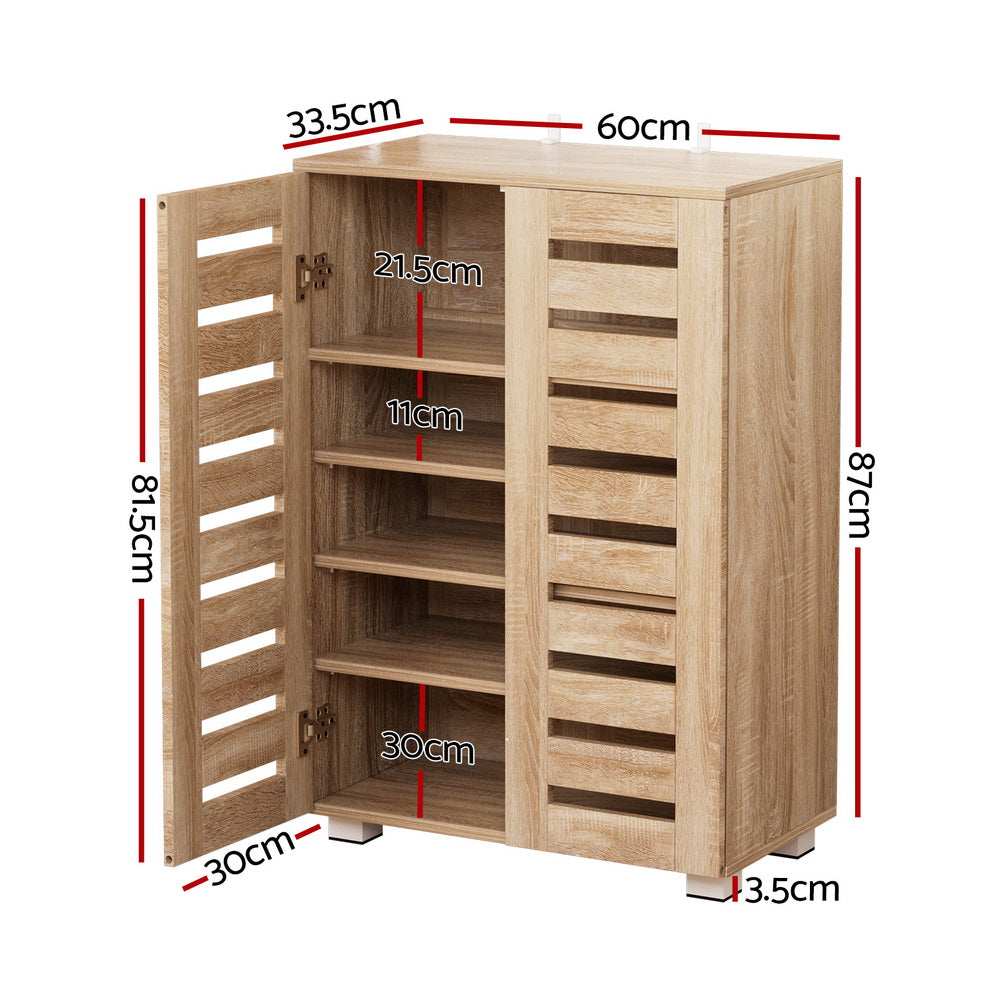 Alster 5-Tier Shoe Rack Cabinet 20 Pairs Pine/White
