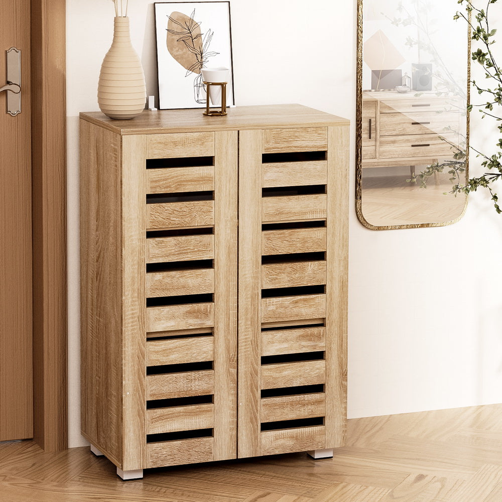 Alster 5-Tier Shoe Rack Cabinet 20 Pairs Pine/White