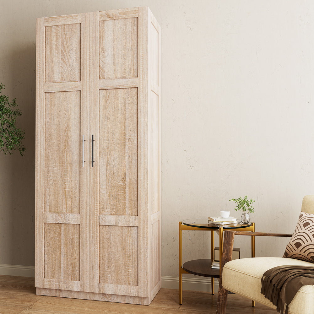 Artiss Tall Pantry Cabinet Adjustable Shelves Pine Wood