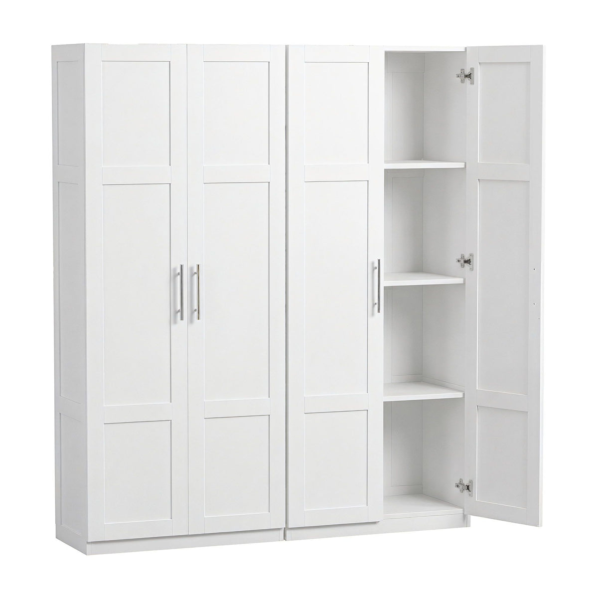 Artiss 2x Kitchen Pantry Storage Cabinet 180cm White