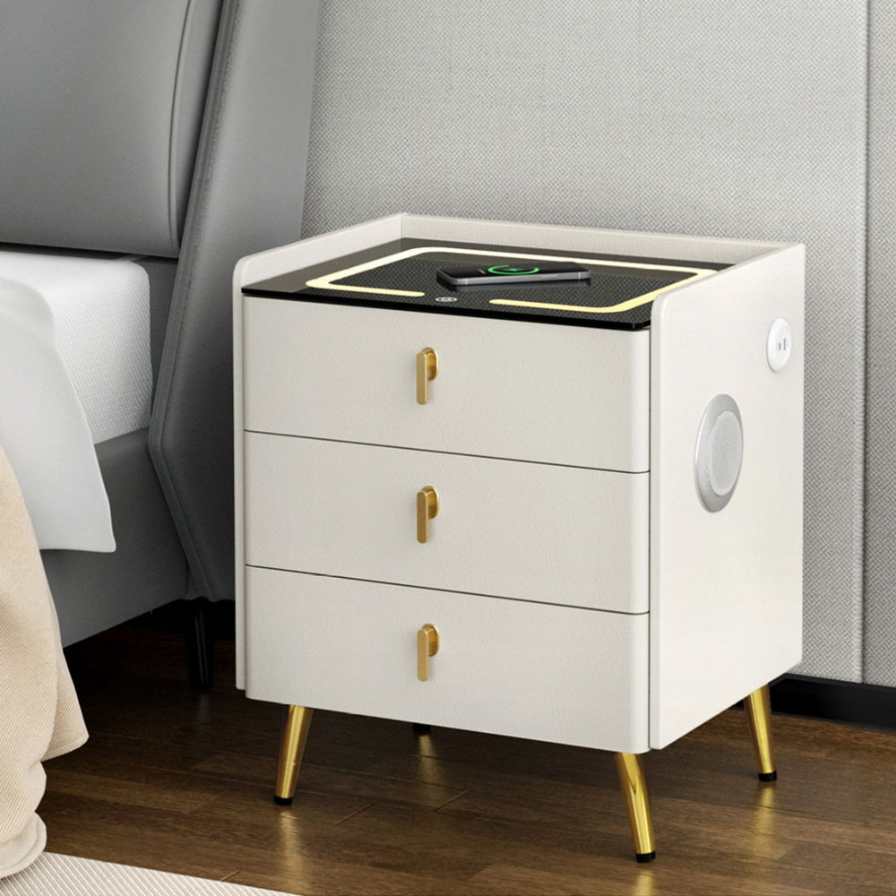 ALMA Smart Bedside Table Wireless Charging White