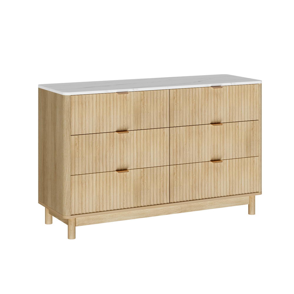Artiss 6-Drawer Dresser Table Pine