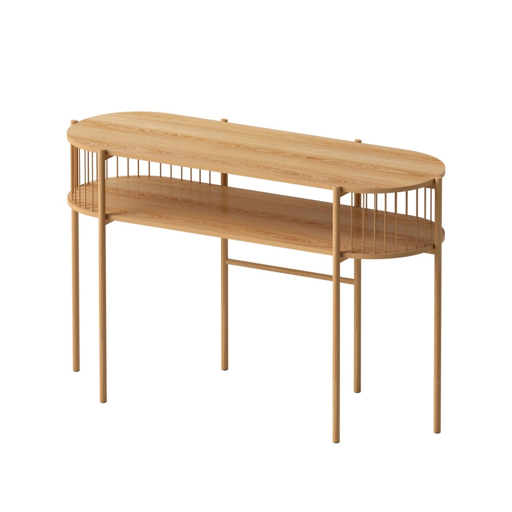 Artiss Rustic 2-Tier Console Table 124cm Pine