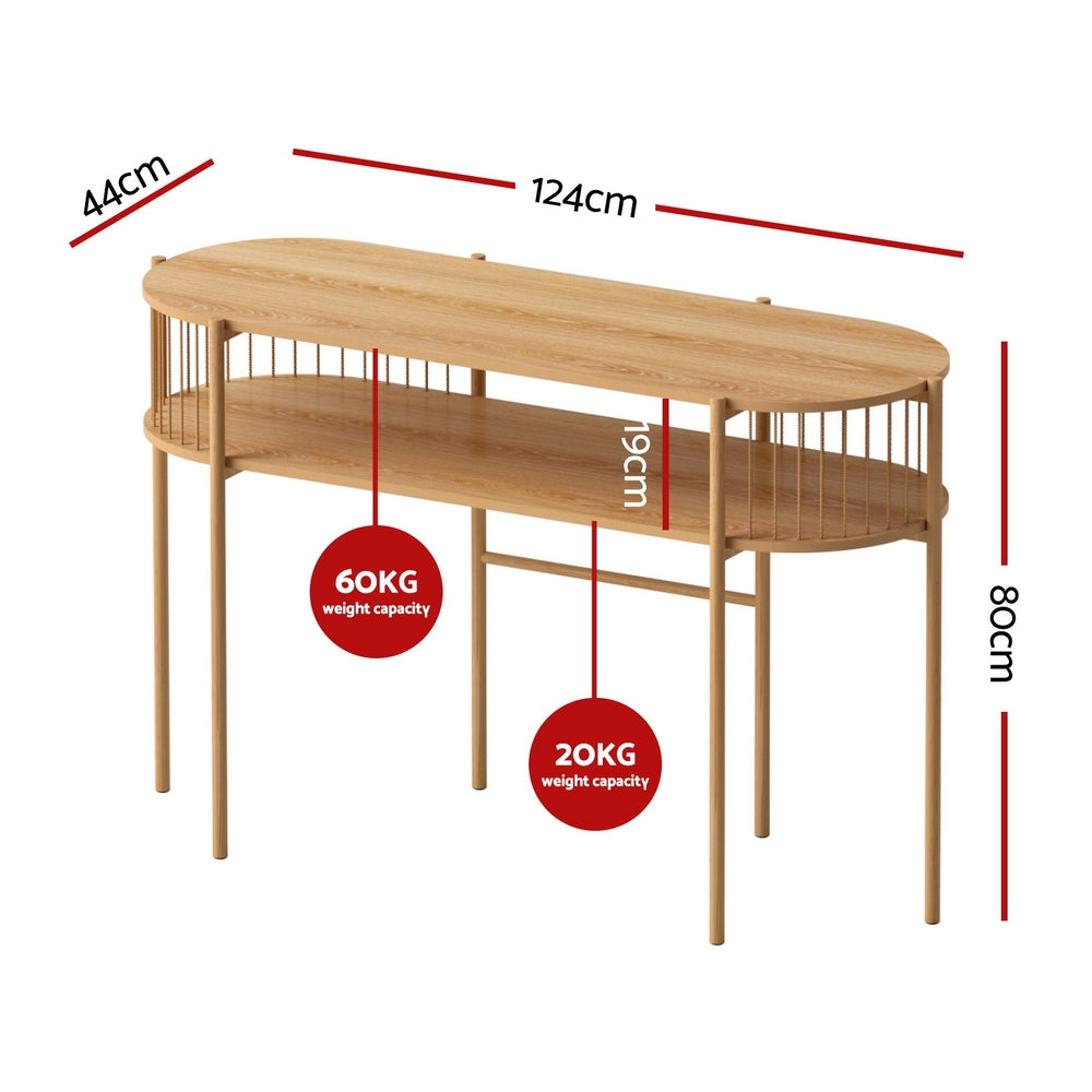 Artiss 124CM Pine Console Table Rustic Style
