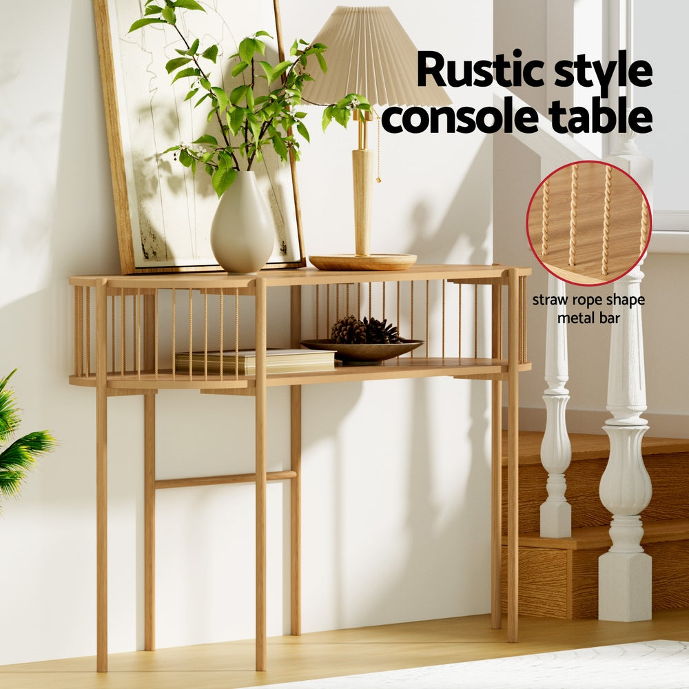 Artiss 124CM Pine Console Table Rustic Style