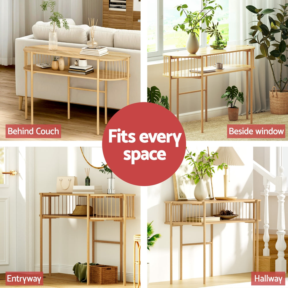 Artiss 124CM Pine Console Table Rustic Style