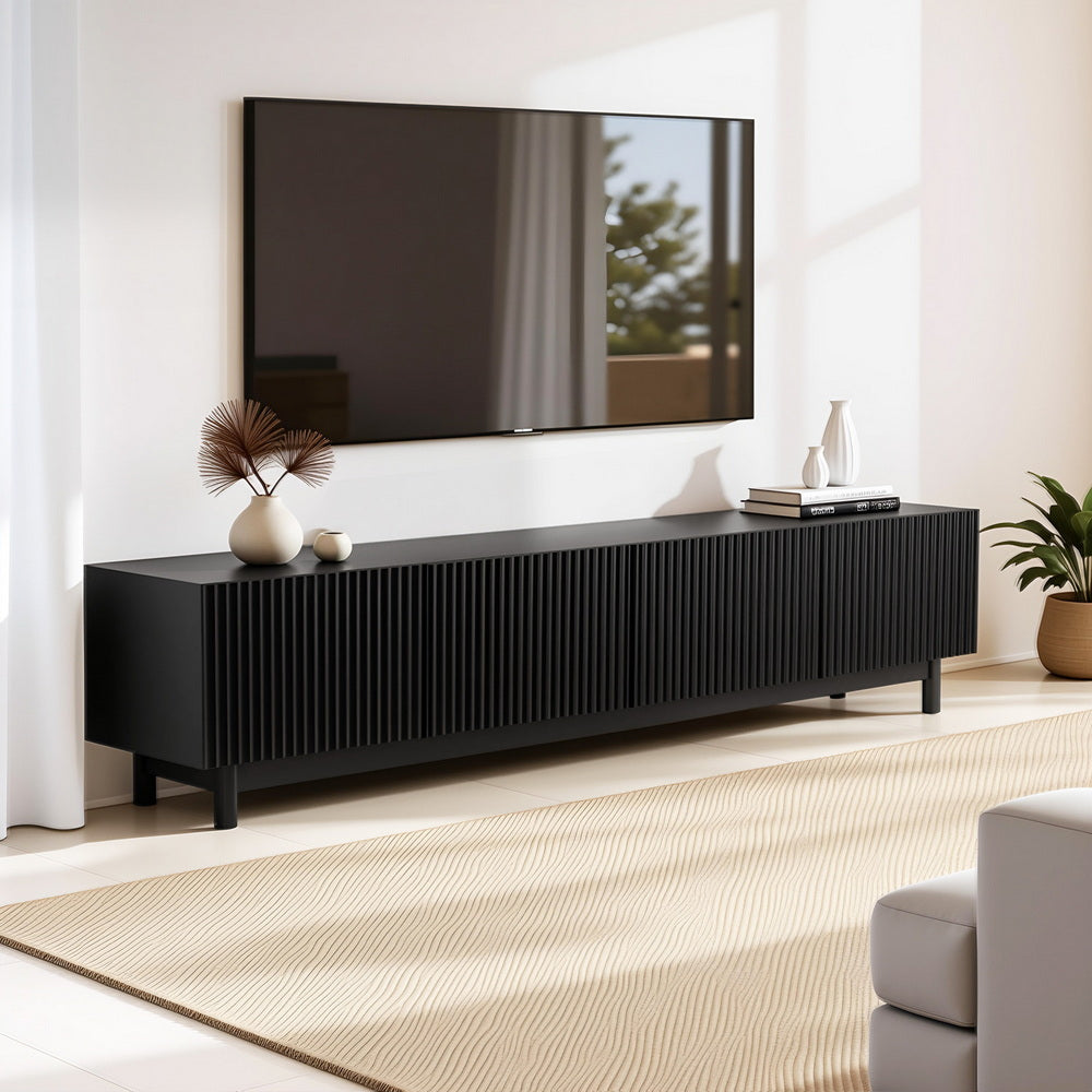 Artiss TV Entertainment Unit Storage Cabinet 180cm Black