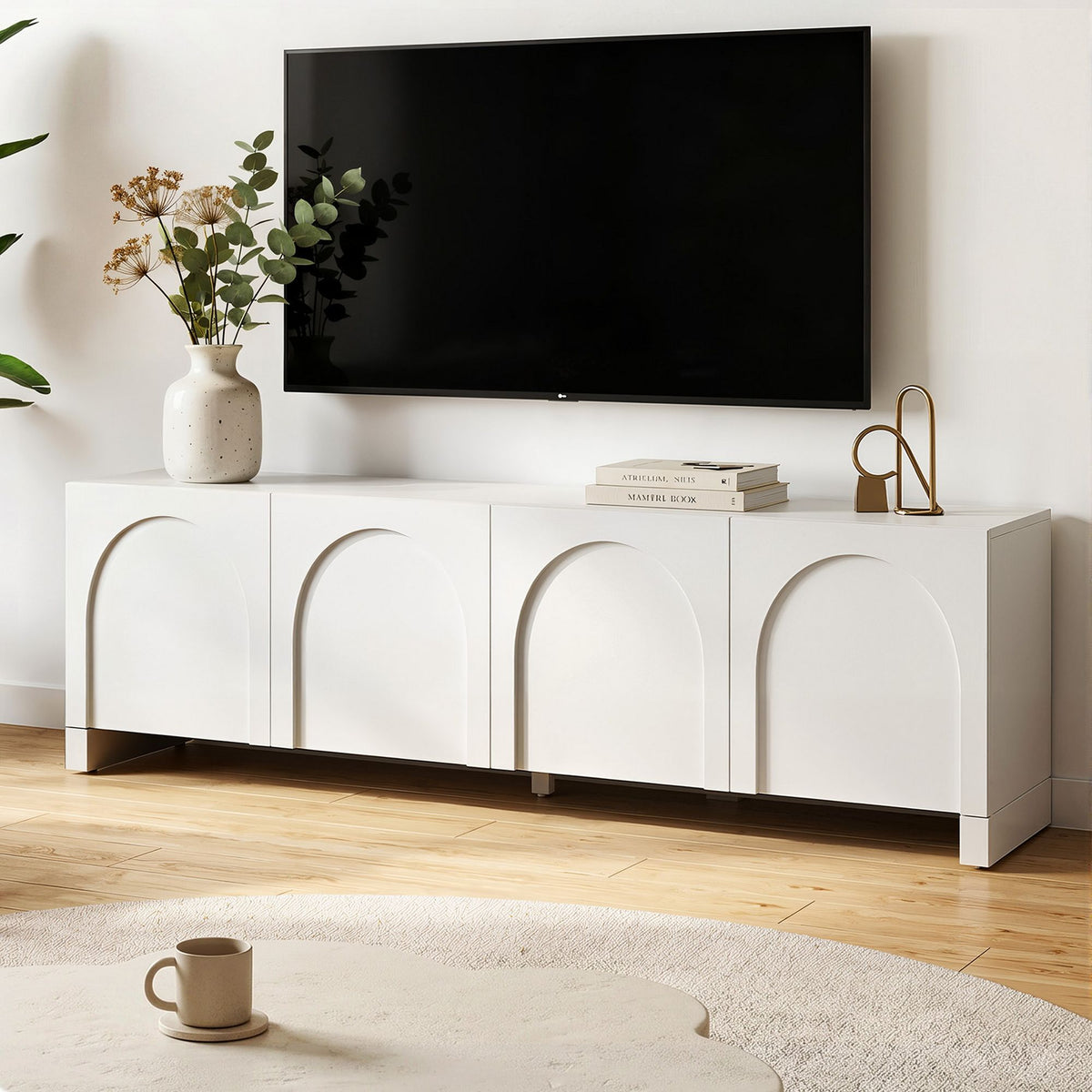 Artiss 180cm TV Unit Entertainment Unit Storage Cabinet White