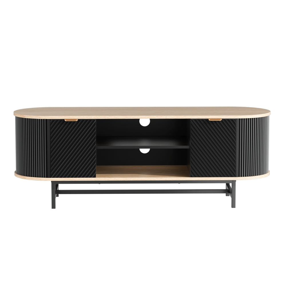 Artiss Entertainment Unit Storage Cabinet Black Pine
