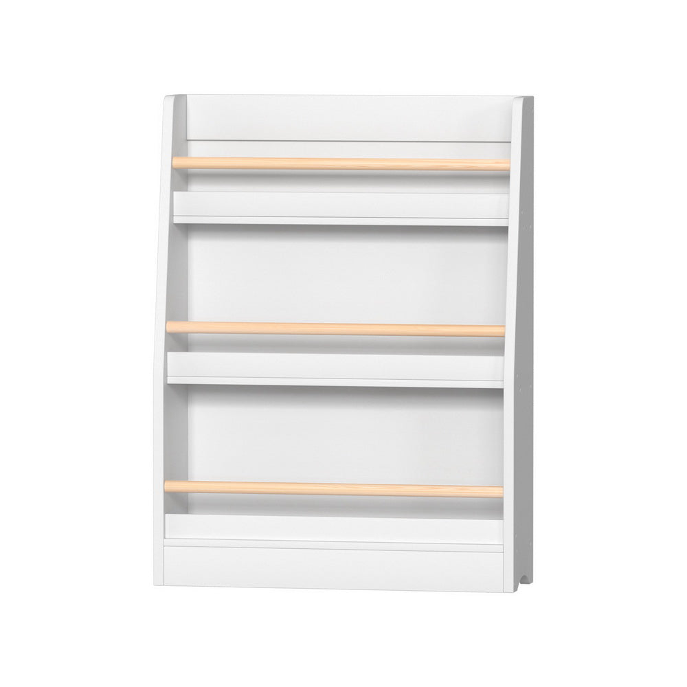 Keezi 3-Tier Kids Bookshelf White Organiser