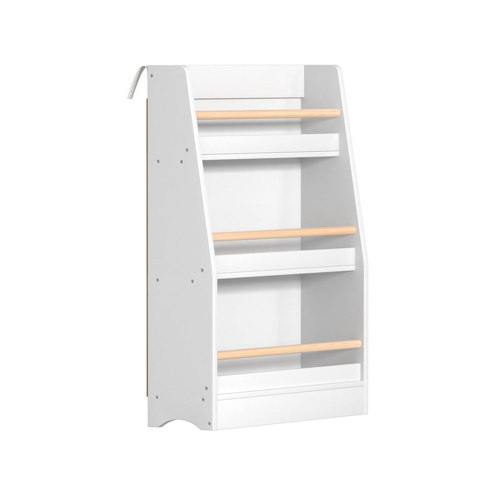 Keezi 3-Tier Kids Bookshelf White Organiser