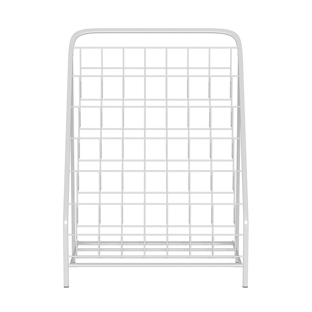 Keezi Kids Bookshelf 6-Tier Foldable Metal White