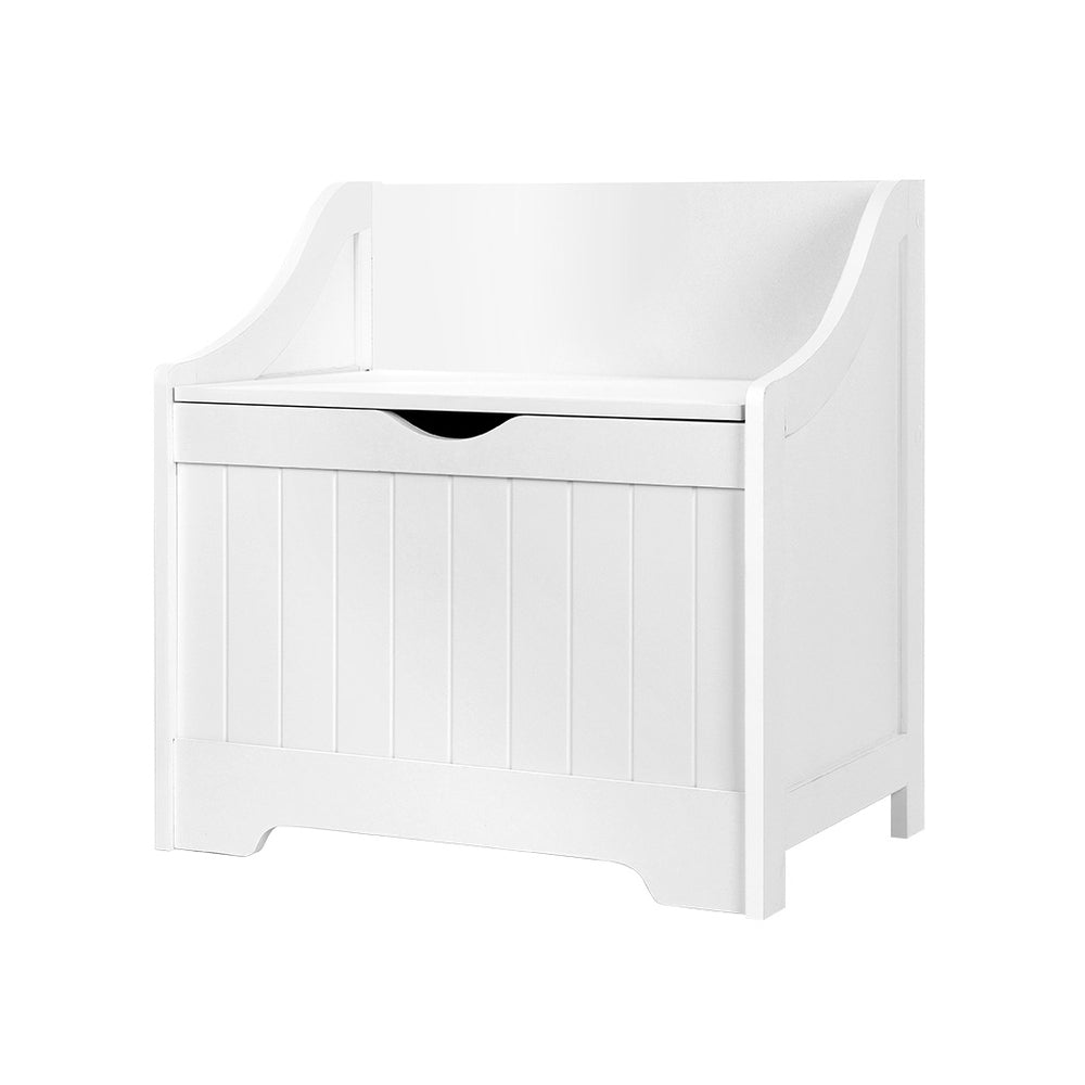 Keezi Kids Storage Box Bench White MDF Safe Corners