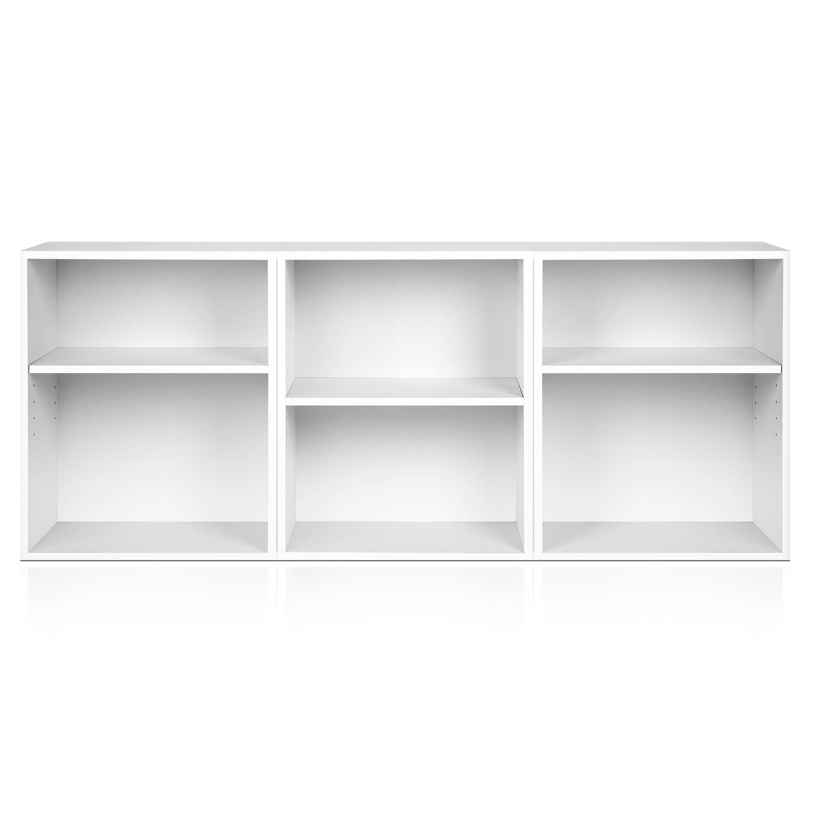VENA 3-Piece Cube Bookshelf Adjustable White