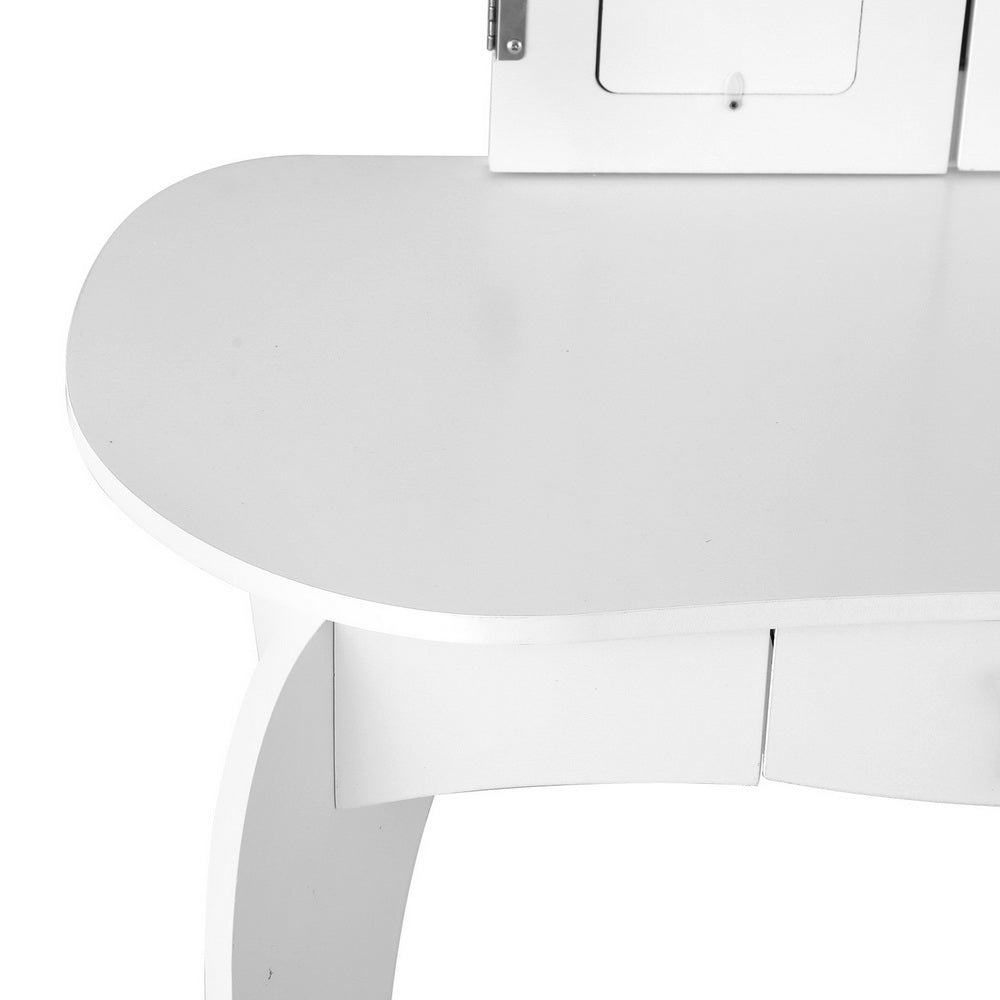 Keezi Kids Vanity Set 3-Mirror White
