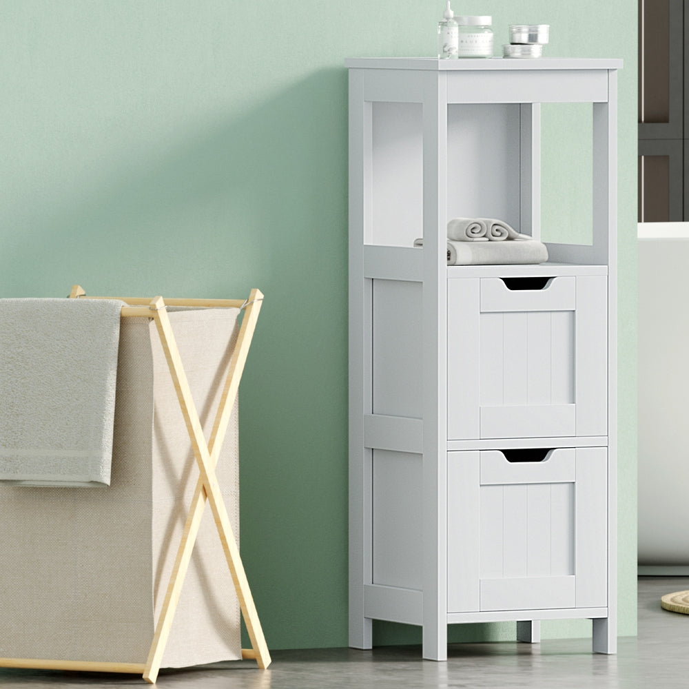 Artiss Bathroom Storage Cabinet with Drawers 89cm White