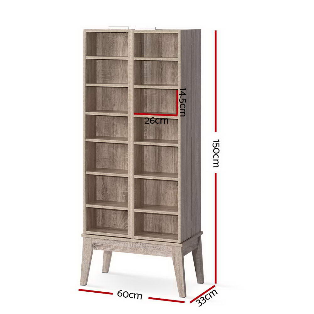 Berg Oak Multimedia Shelf CD Storage Rack