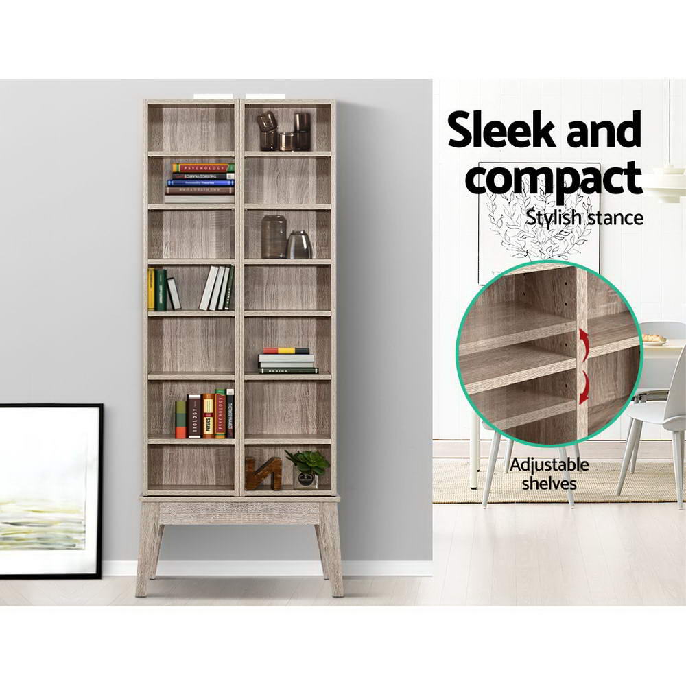 Berg Oak Multimedia Shelf CD Storage Rack