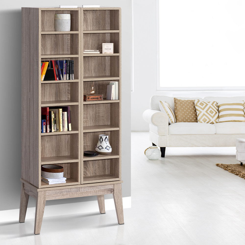 Berg Multimedia Bookshelf CD Storage Rack Oak