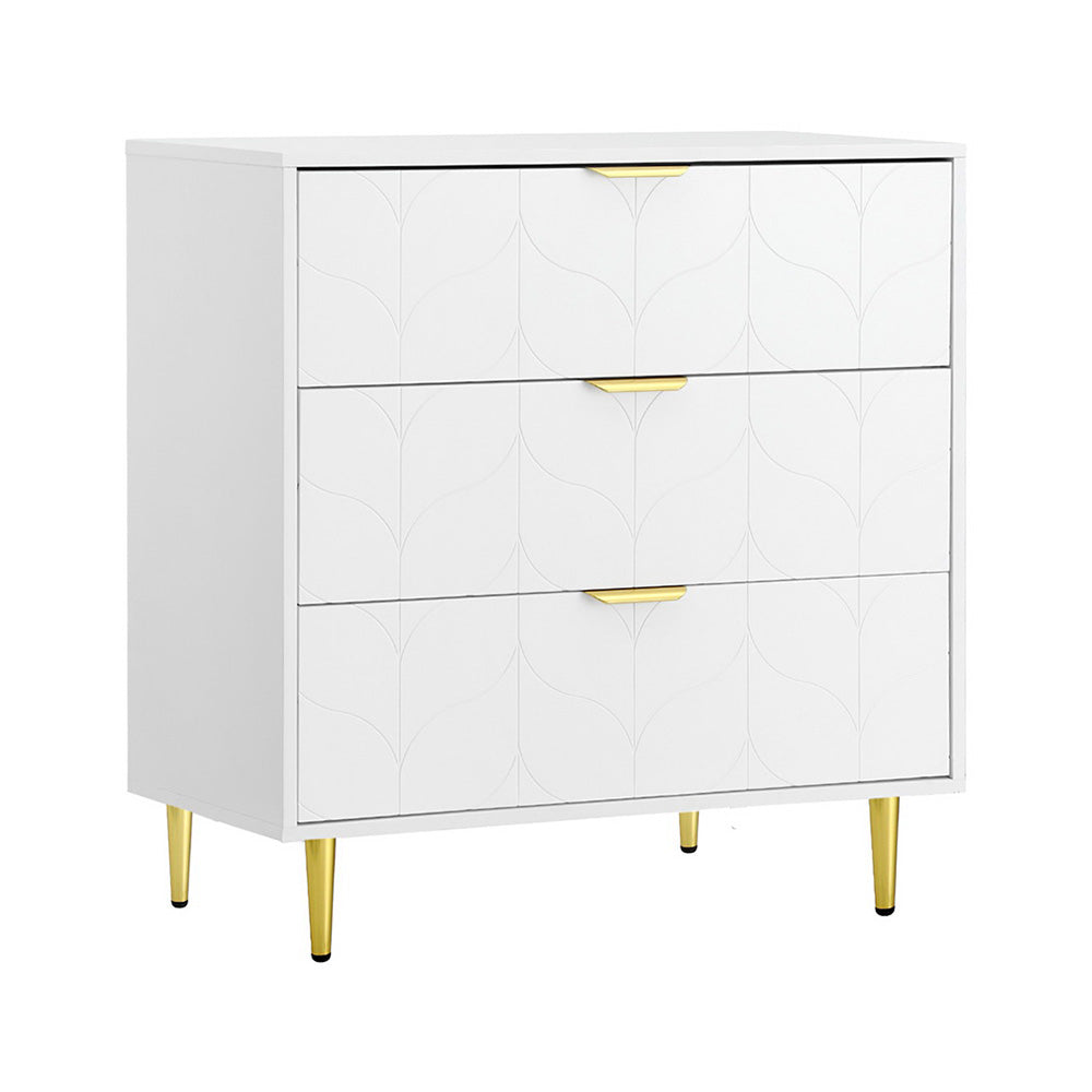 Artiss 3-Drawer Lowboy Cabinet White