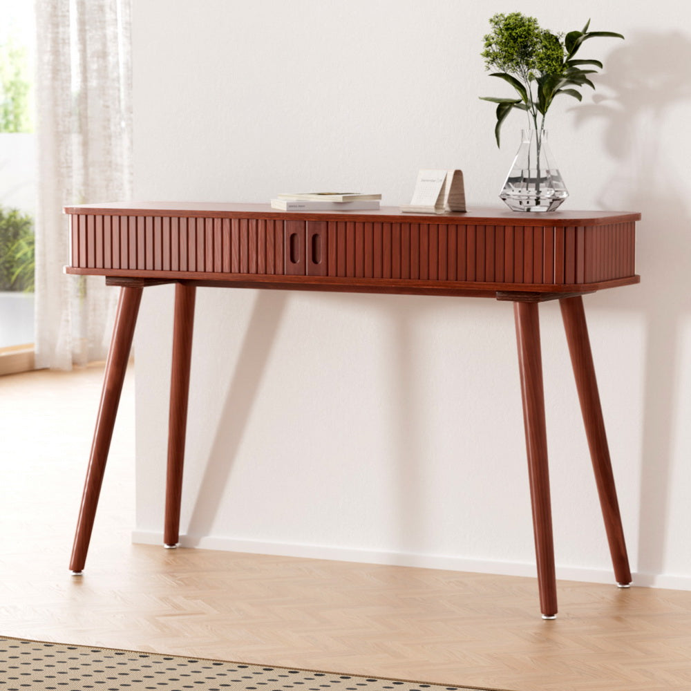 Arno 120cm Console Table 2 Drawers Walnut