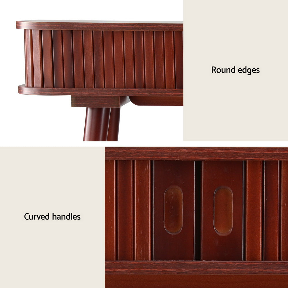 Arno 120cm Console Table 2 Drawers Walnut