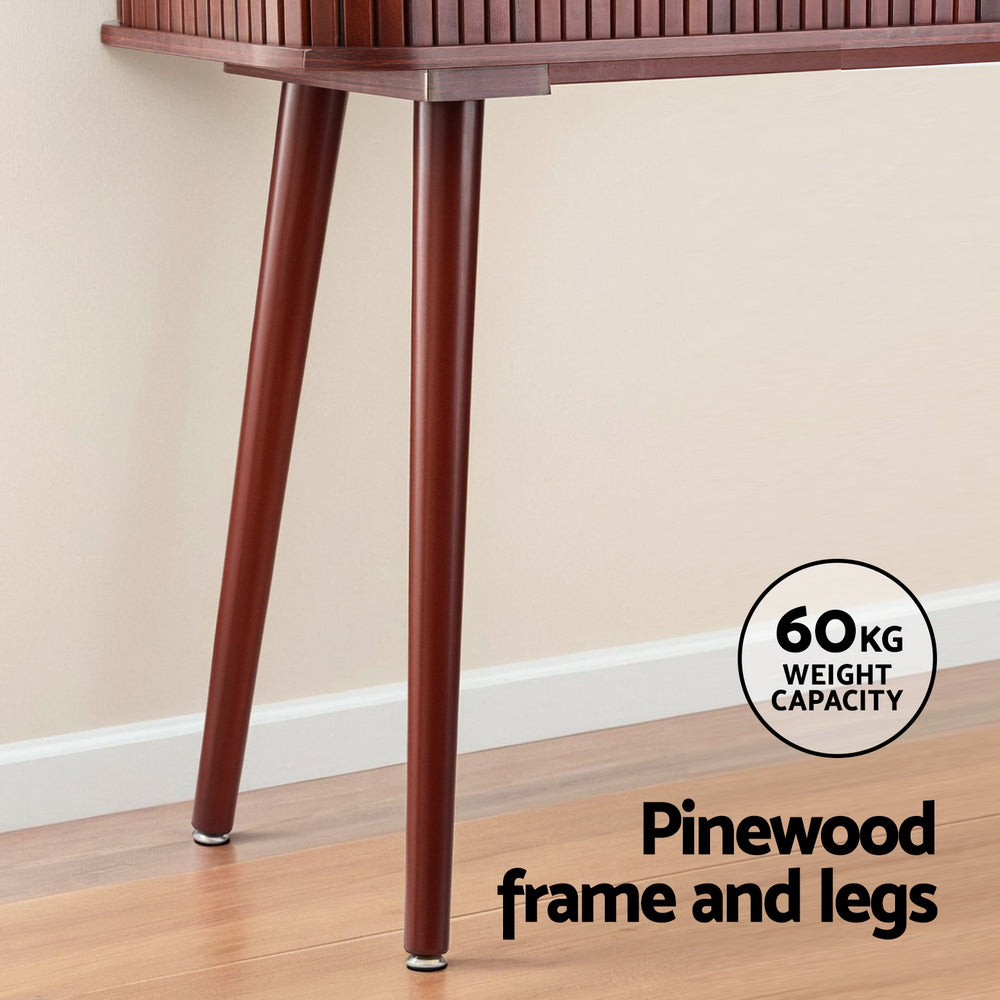 Arno 120cm Console Table 2 Drawers Walnut