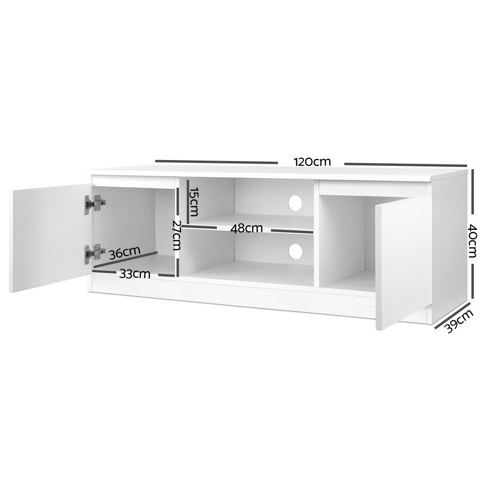Anita 120cm TV Cabinet Entertainment Unit White