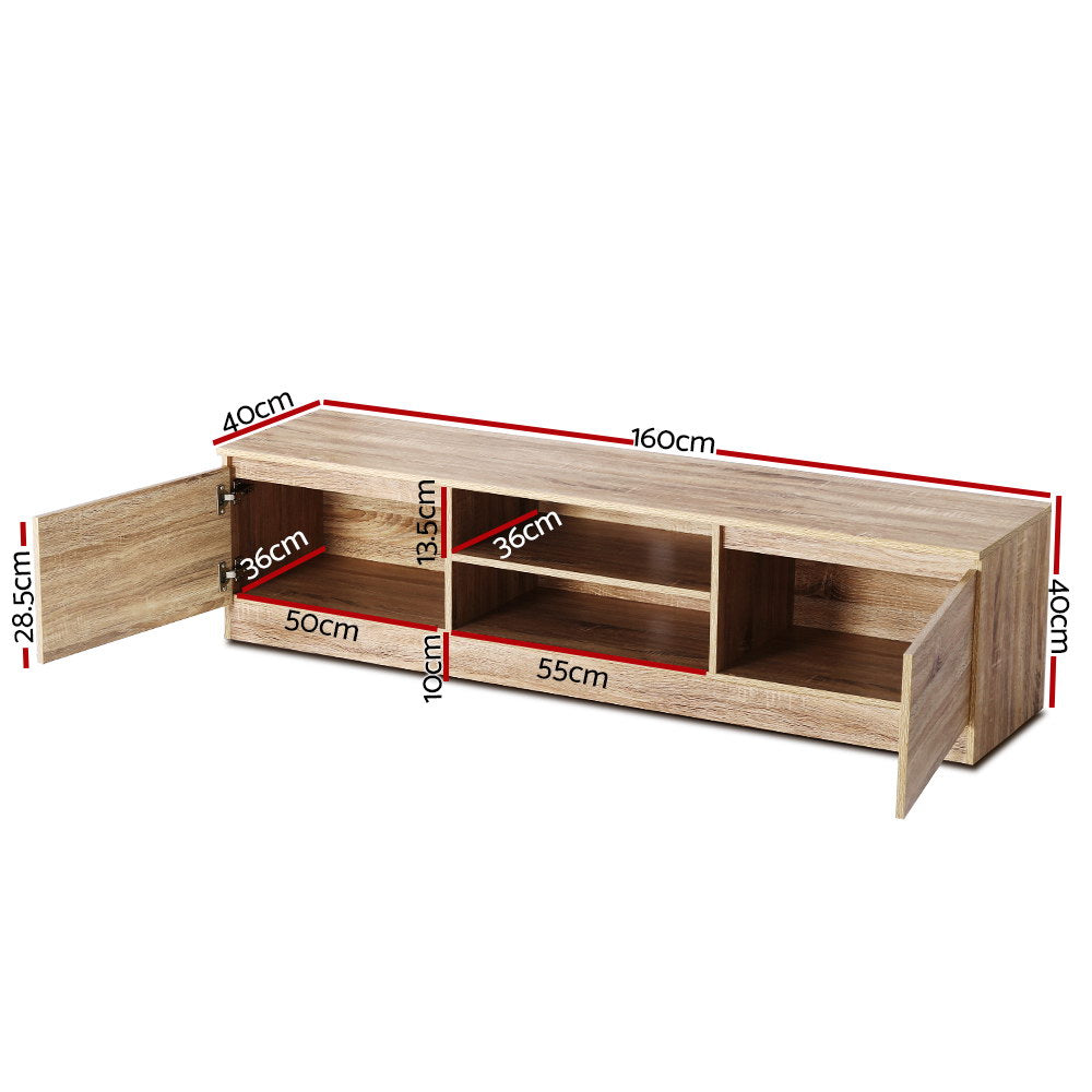 Charles 160cm TV Cabinet Entertainment Unit Pine Natural