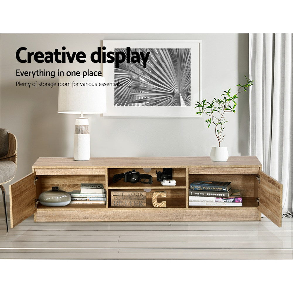 Charles 160cm TV Cabinet Entertainment Unit Pine Natural
