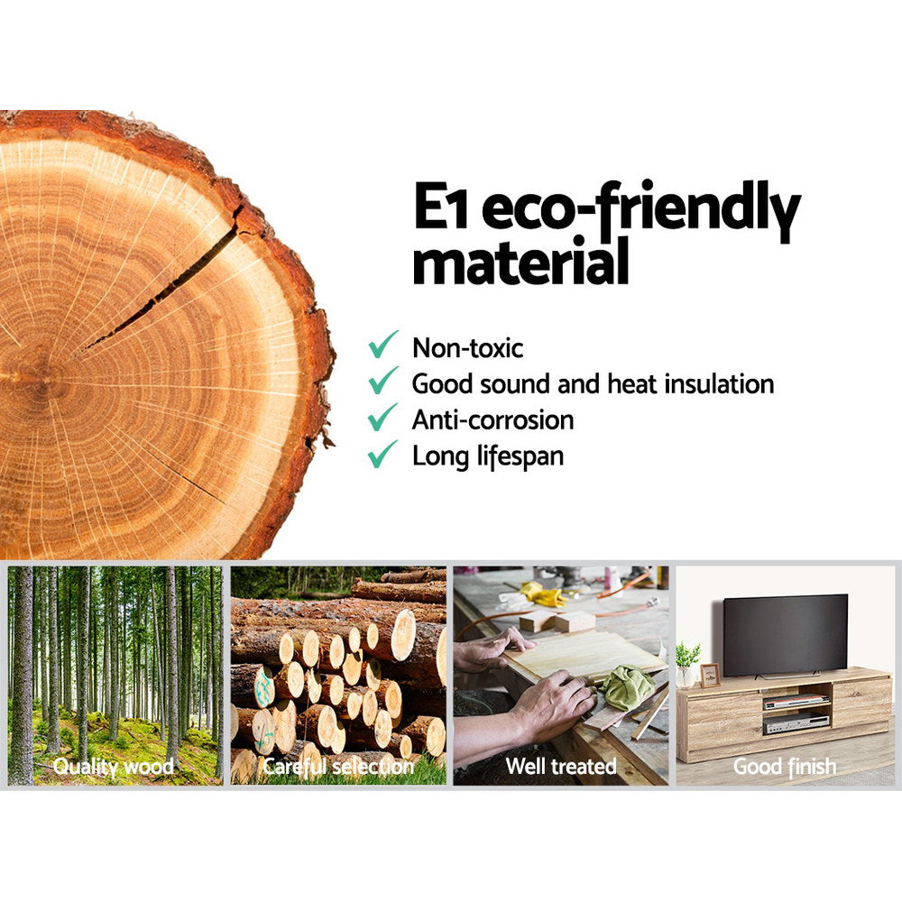 Charles 160cm TV Cabinet Entertainment Unit Pine Natural