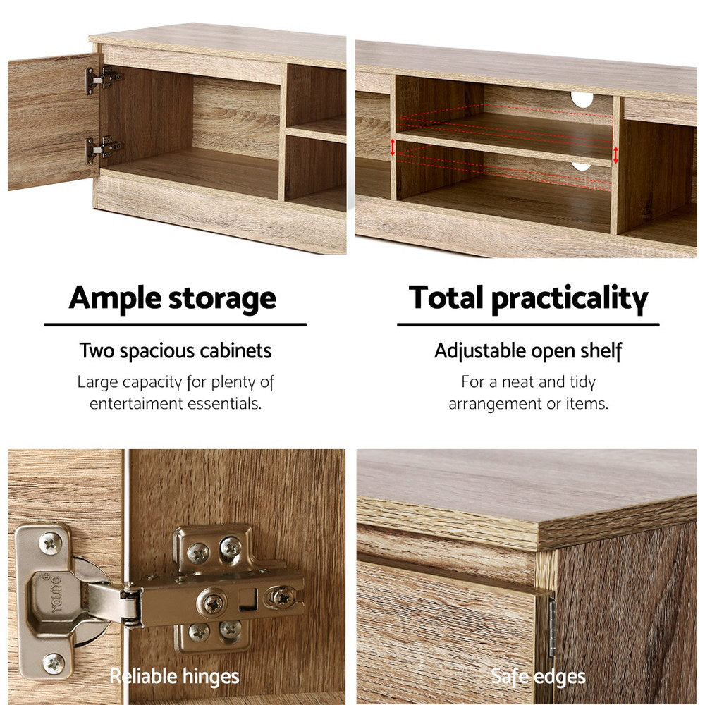 Charles 160cm TV Cabinet Entertainment Unit Pine Natural