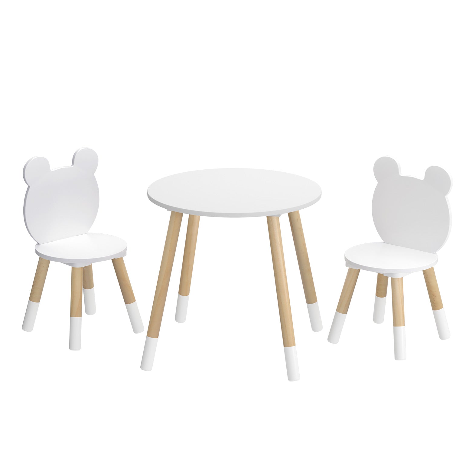 Keezi Kids Activity Table and Chairs Set 3 Piece White