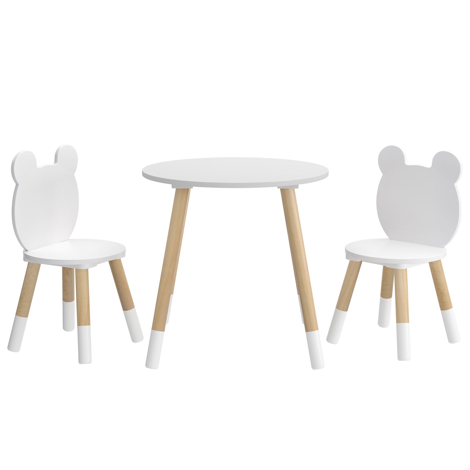 Keezi Kids Activity Table and Chairs Set 3 Piece White