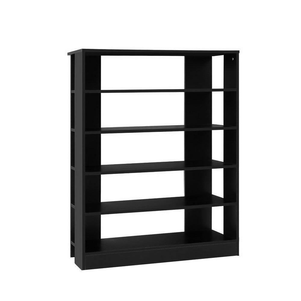 Artiss 6-Tier Shoe Rack Cabinet Black 30-Pair Storage