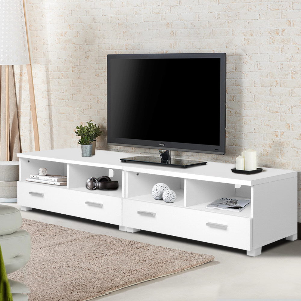 Eddie 180cm TV Cabinet Entertainment Unit White