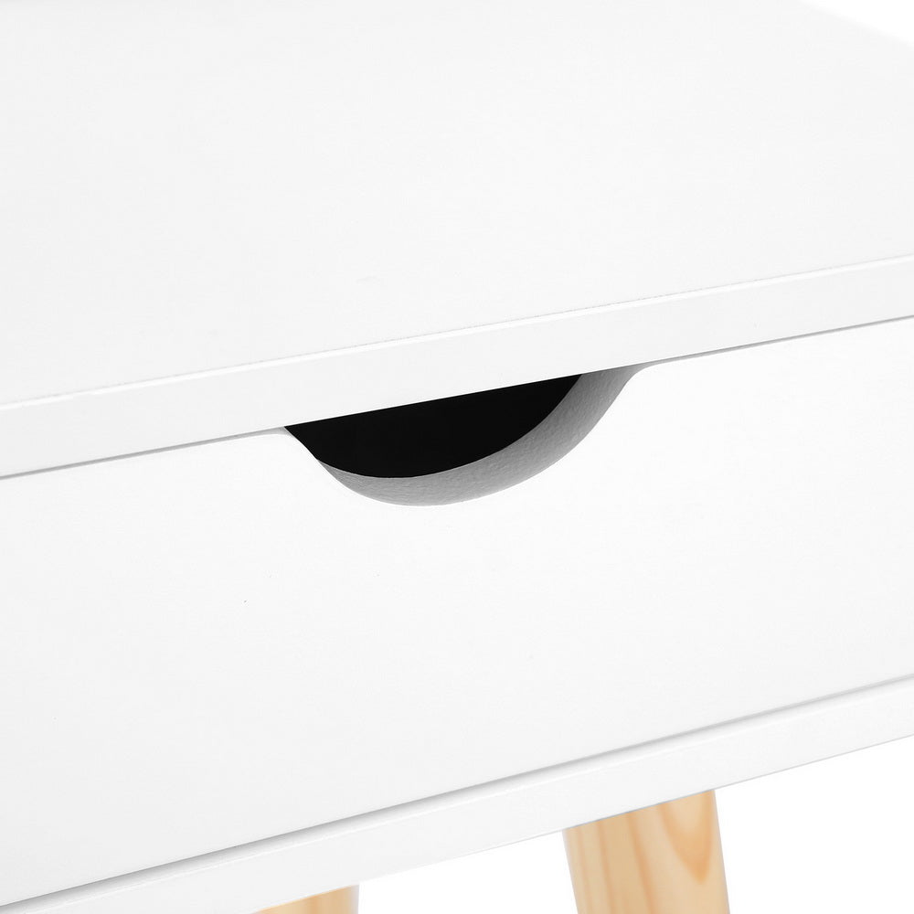 Keezi Kids Vanity Set with Mirror White Pine Wood