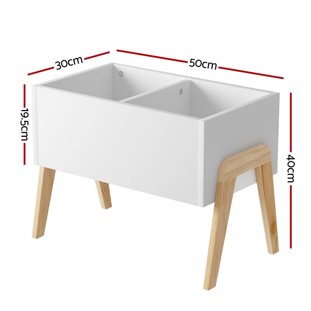 Keezi Kids Wooden Toy Box Storage Cabinet White