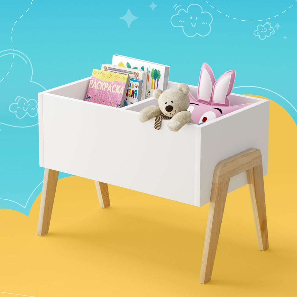 Keezi Kids Wooden Toy Box Storage Cabinet White