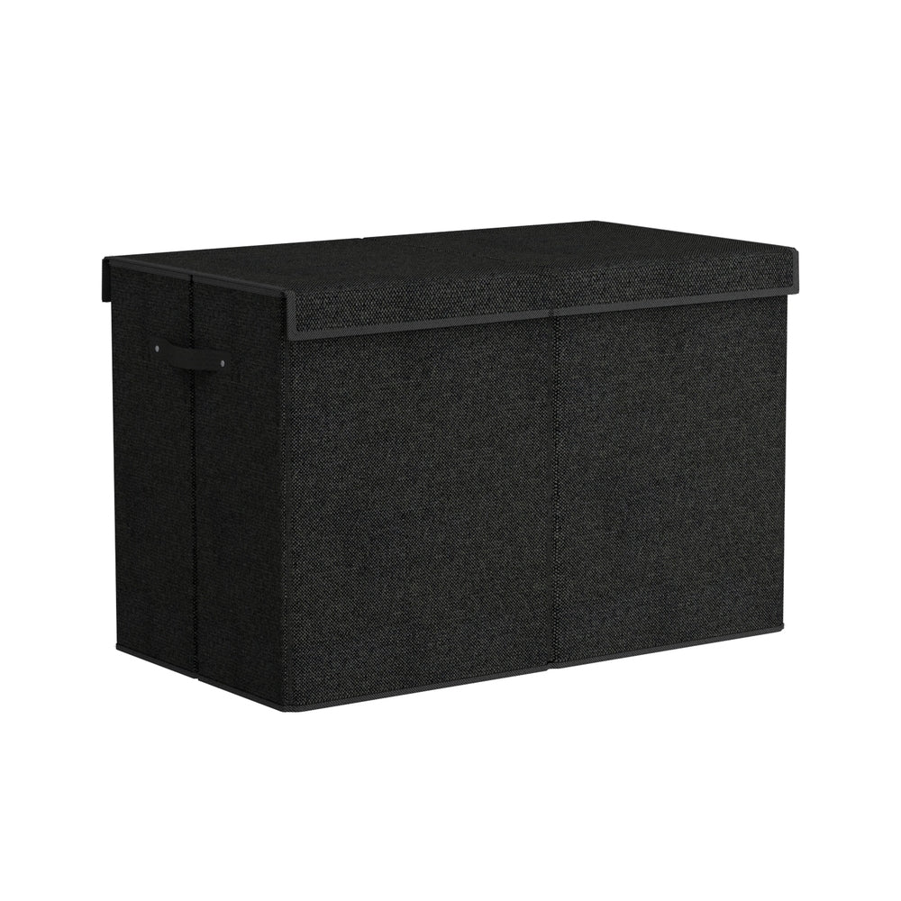 Keezi Large Toy Storage Box Foldable Black/Grey
