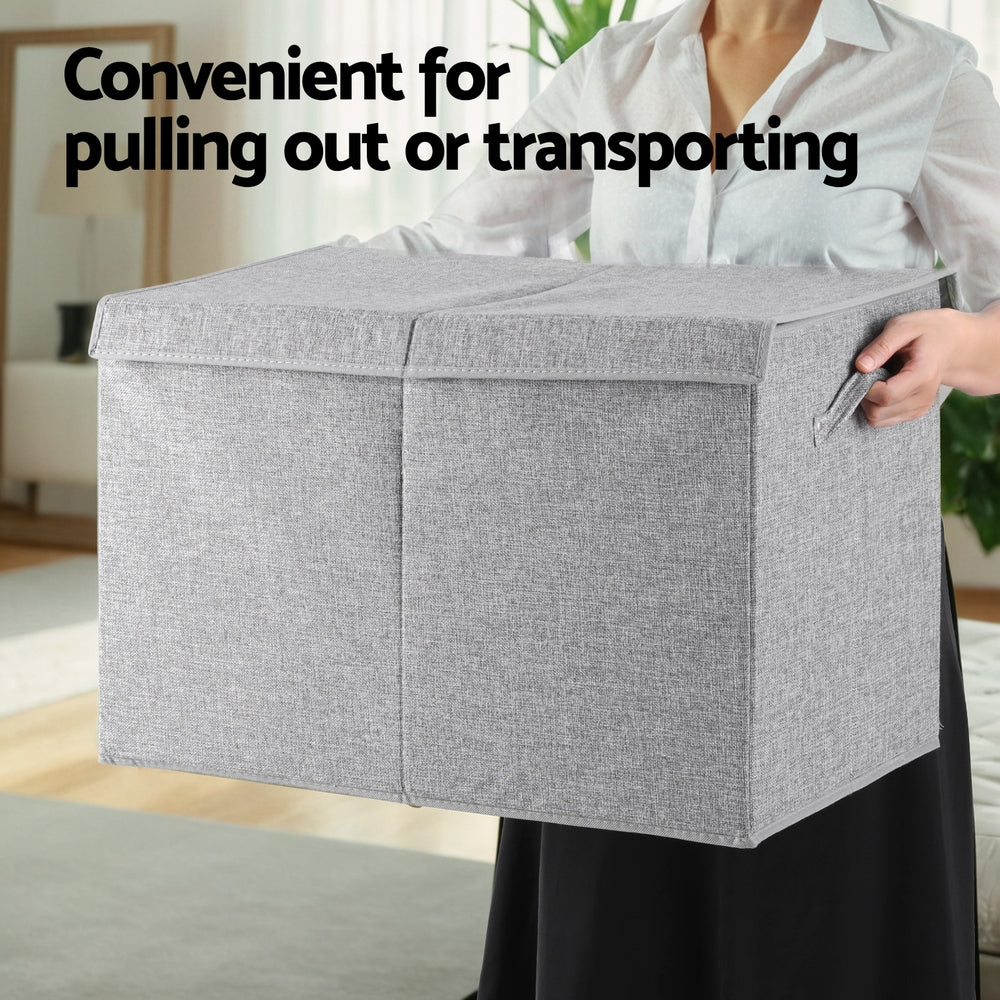 Keezi Large Toy Storage Box Foldable Chest Grey