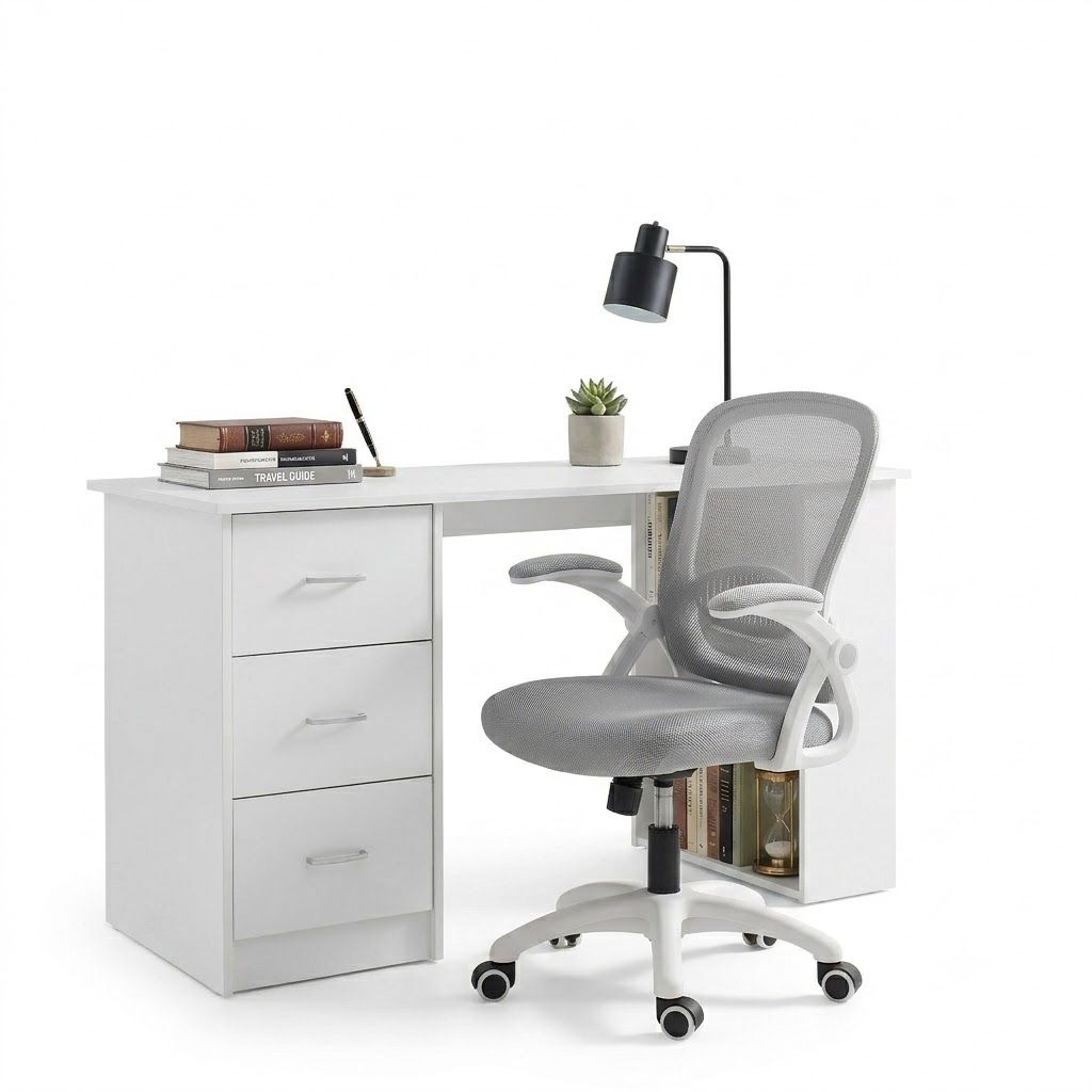 Artiss Computer Desk and Ergonomic Office Chair Set 120cm