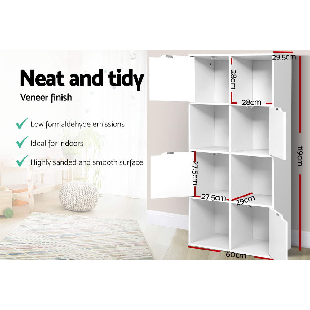 DANA 8-Cube Bookshelf White