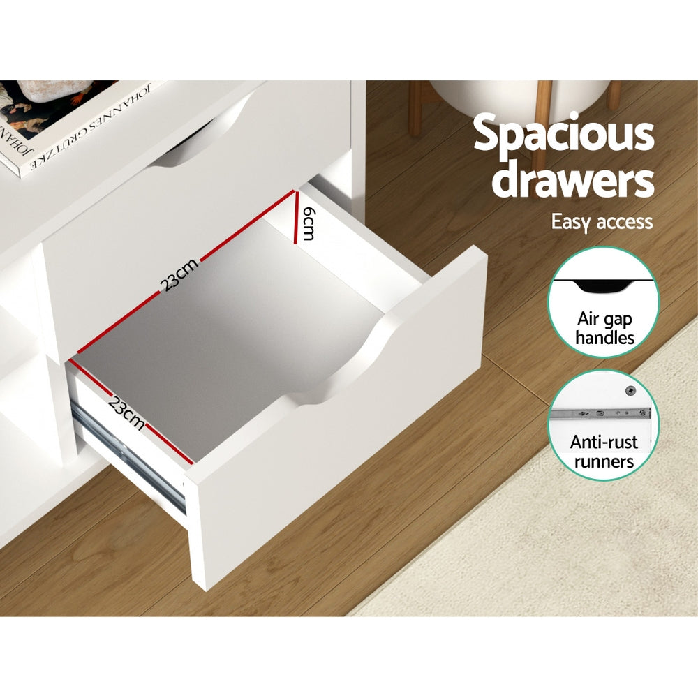 Larin 120cm TV Cabinet Entertainment Unit White