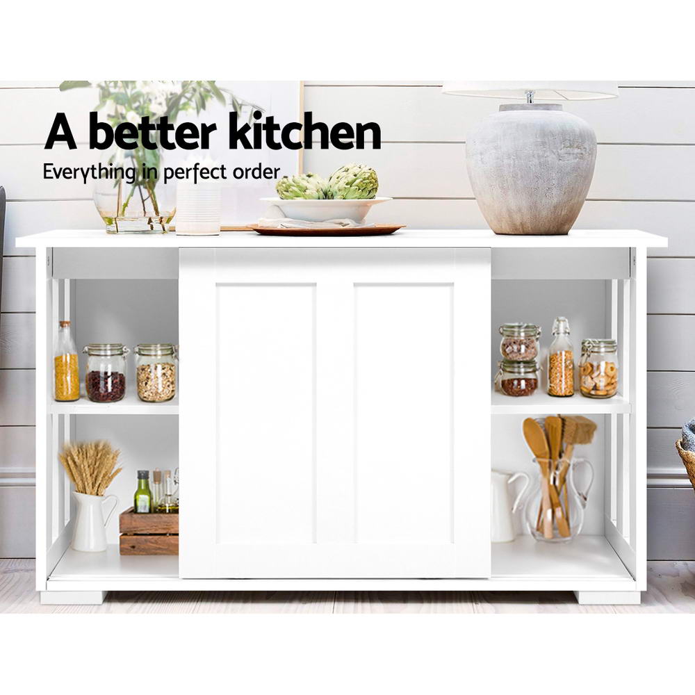 SERA White Buffet Sideboard Sliding Doors