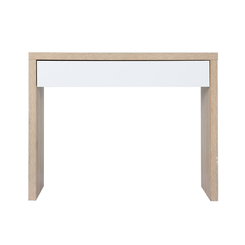Jory Console Table Storage Drawer White Pine